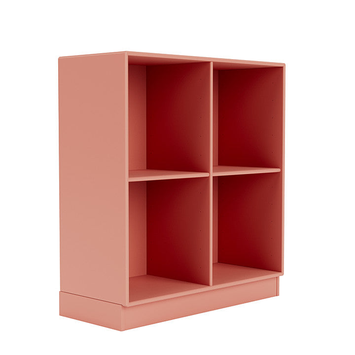 Montana Show Bookcase With 7 Cm Plinth, Rhubarb Red