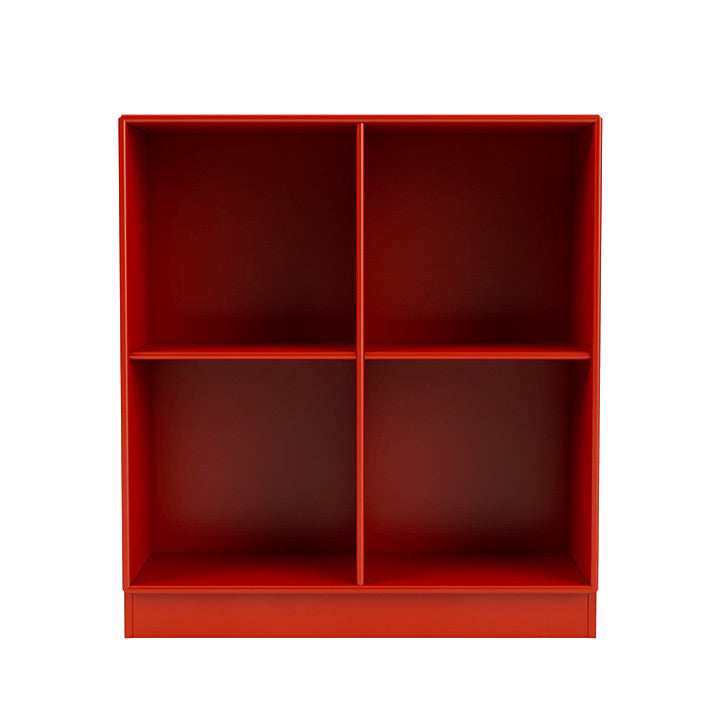 Montana Show Bookcase With 7 Cm Plinth, Rosehip Red