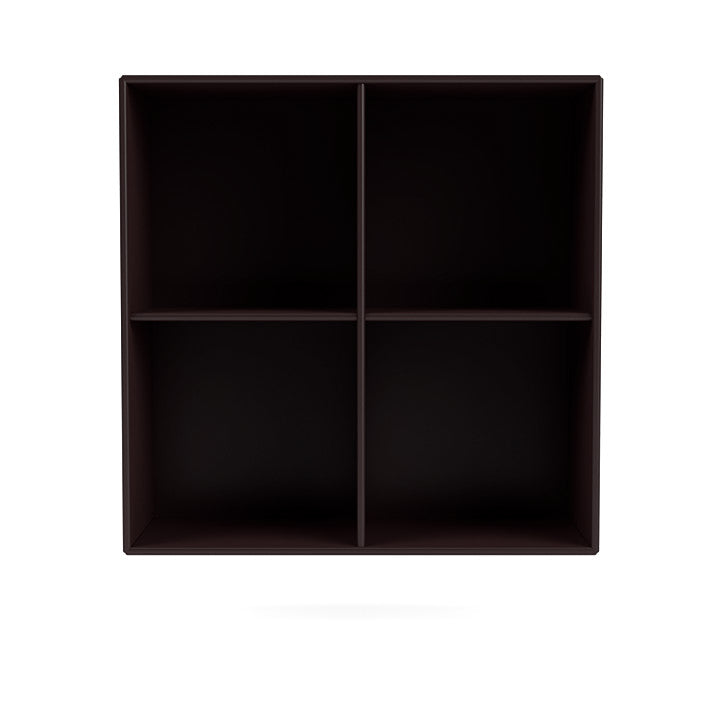 Montana Show Bookcase With Suspension Rail, Balsamic Brown