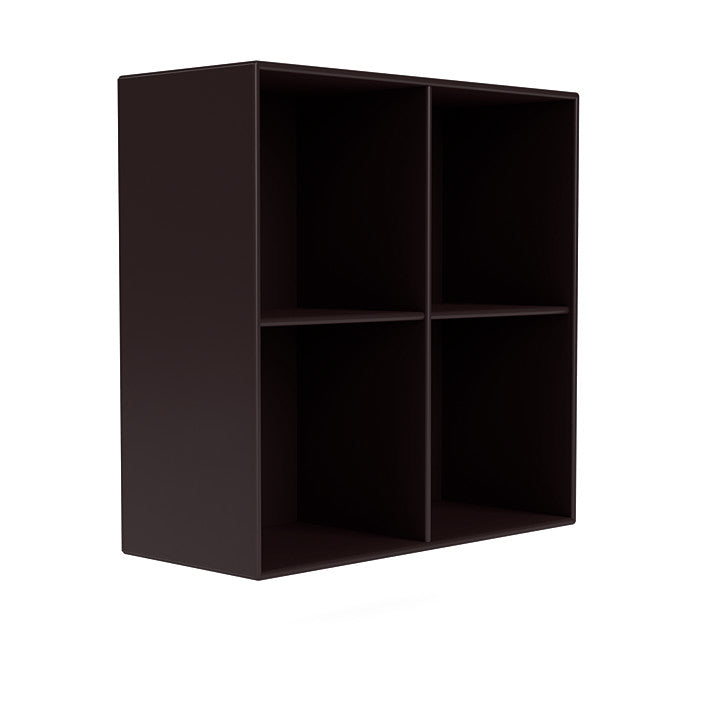 Montana Show Bookcase With Suspension Rail, Balsamic Brown