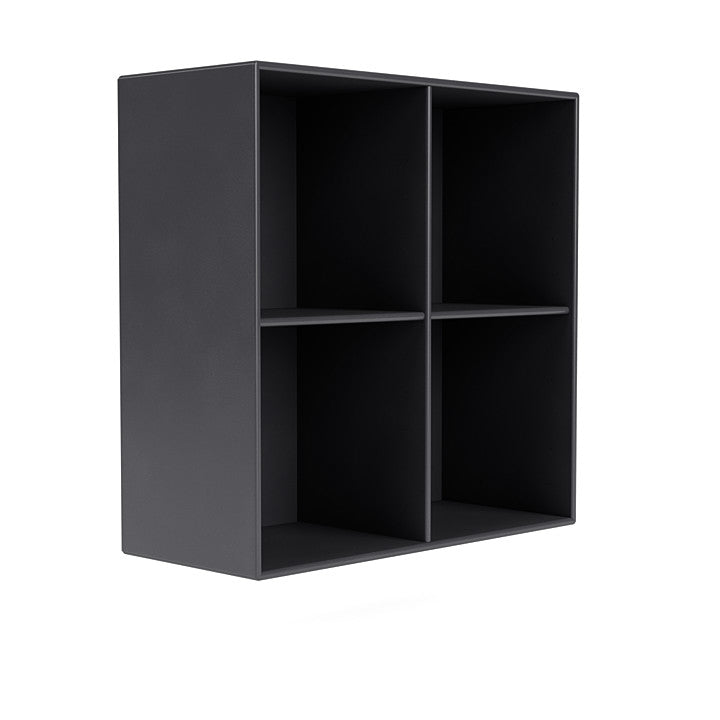 Montana Show Bookcase With Suspension Rail, Carbon Black