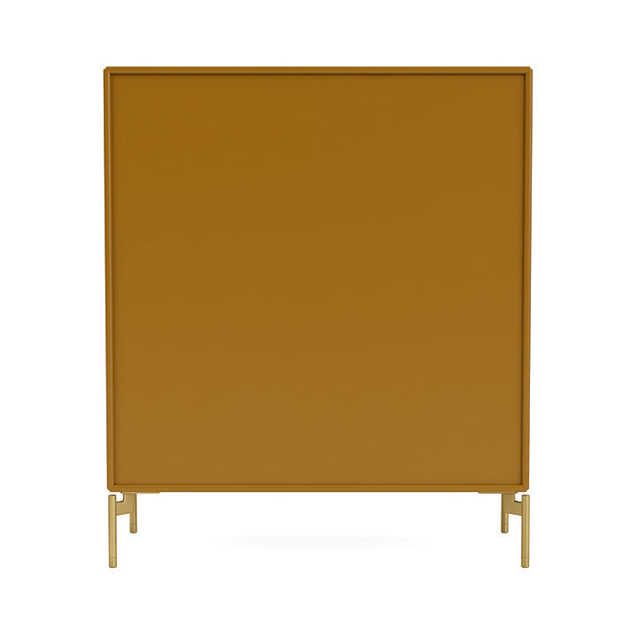 Montana Show Bookcase With Legs, Amber/Brass