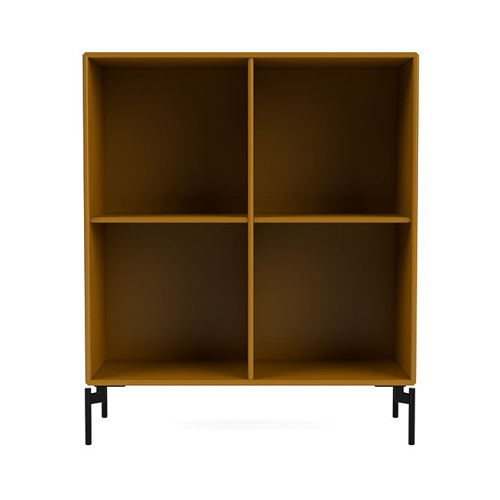 Montana Show Bookcase With Legs, Amber/Black