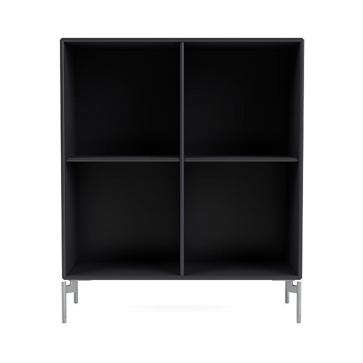 Montana Show Bookcase With Legs, Anthracite/Matt Chrome