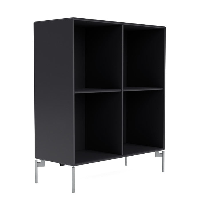 Montana Show Bookcase With Legs, Anthracite/Matt Chrome