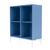 Montana Show Bookcase With Legs, Azure Blue/Snow White