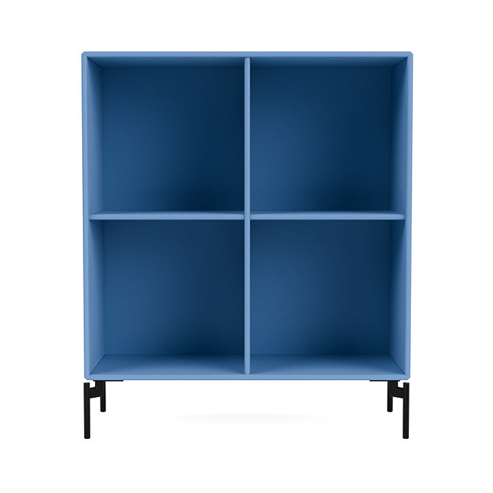 Montana Show Bookcase With Legs, Azure Blue/Black