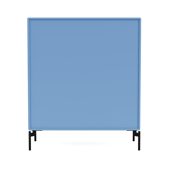 Montana Show Bookcase With Legs, Azure Blue/Black