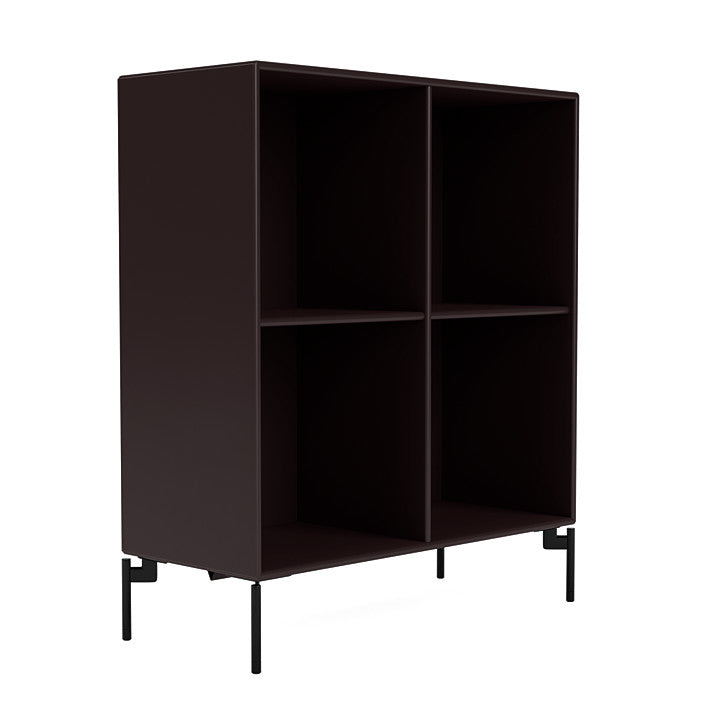 Montana Show Bookcase With Legs, Balsamic/Black