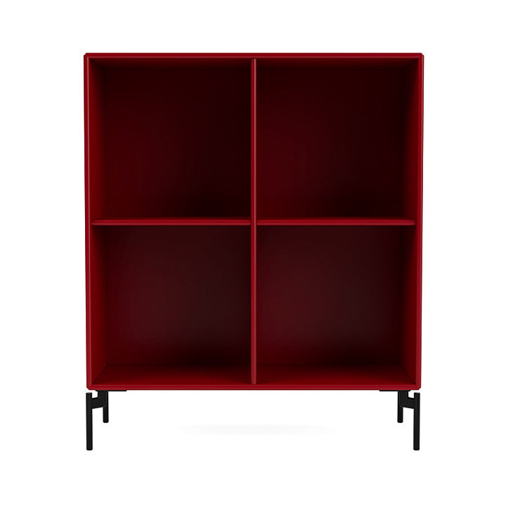 Montana Show Bookcase With Legs, Beetroot/Black