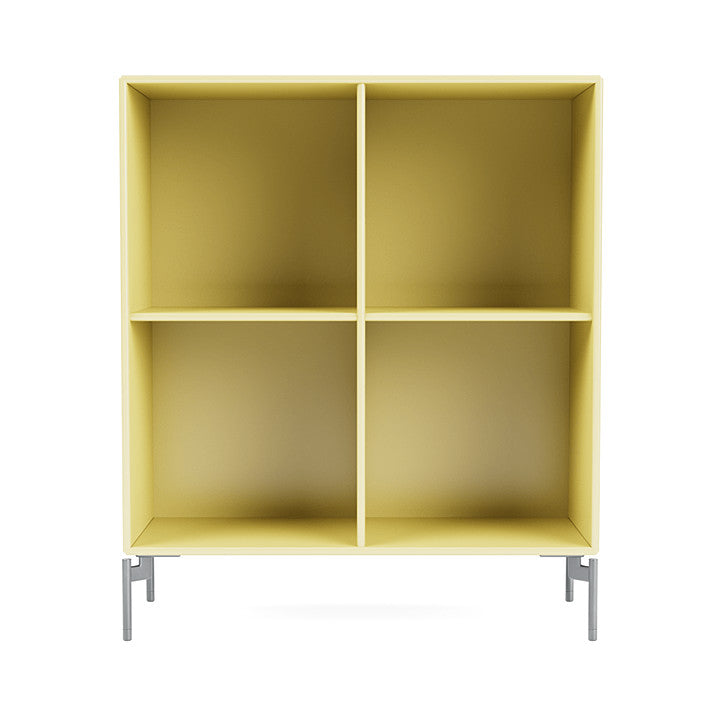 Montana Show Bookcase With Legs, Camomile/Matt Chrome