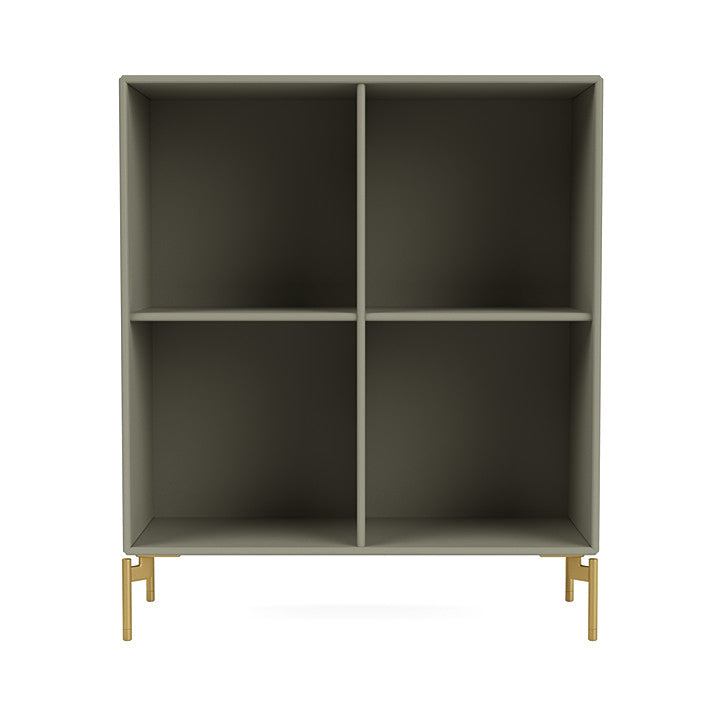 Montana Show Bookcase With Legs, Fennel/Brass