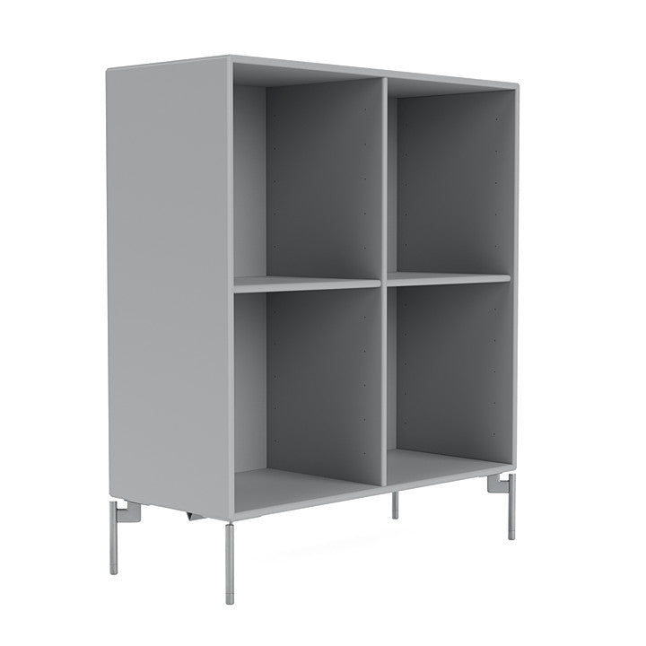 Montana Show Bookcase With Legs, Fjord/Matt Chrome