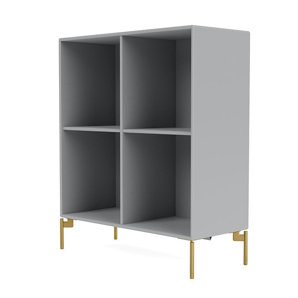 Montana Show Bookcase With Legs, Fjord/Brass