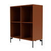 Montana Show Bookcase With Legs, Hazelnut/Black