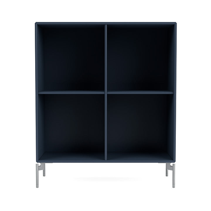 Montana Show Bookcase With Legs, Juniper/Matt Chrome