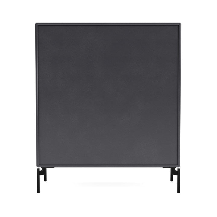 Montana Show Bookcase With Legs, Carbon Black/Black