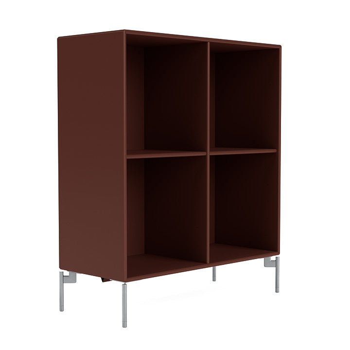 Montana Show Bookcase With Legs, Masala/Matt Chrome