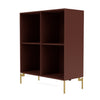 Montana Show Bookcase With Legs, Masala/Brass