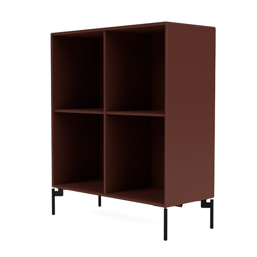 Montana Show Bookcase With Legs, Masala/Black