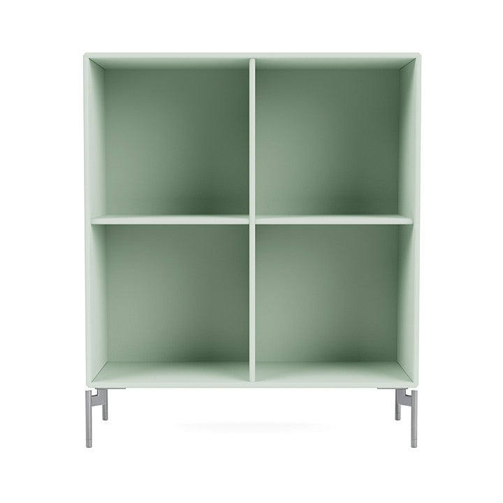 Montana Show Bookcase With Legs, Mist/Matt Chrome