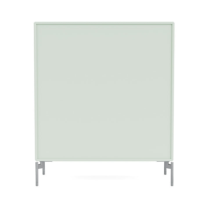 Montana Show Bookcase With Legs, Mist/Matt Chrome