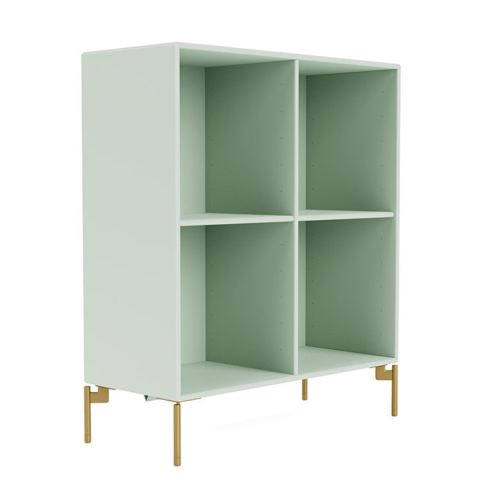 Montana Show Bookcase With Legs, Mist/Brass