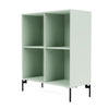 Montana Show Bookcase With Legs, Mist/Black