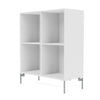 Montana Show Bookcase With Legs, New White/Matt Chrome