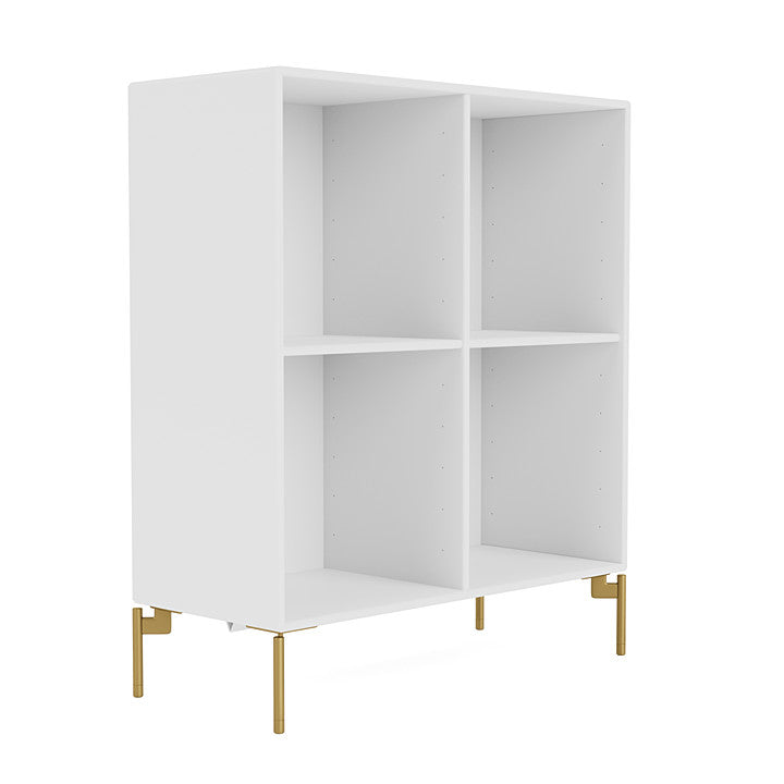 Montana Show Bookcase With Legs, New White/Brass