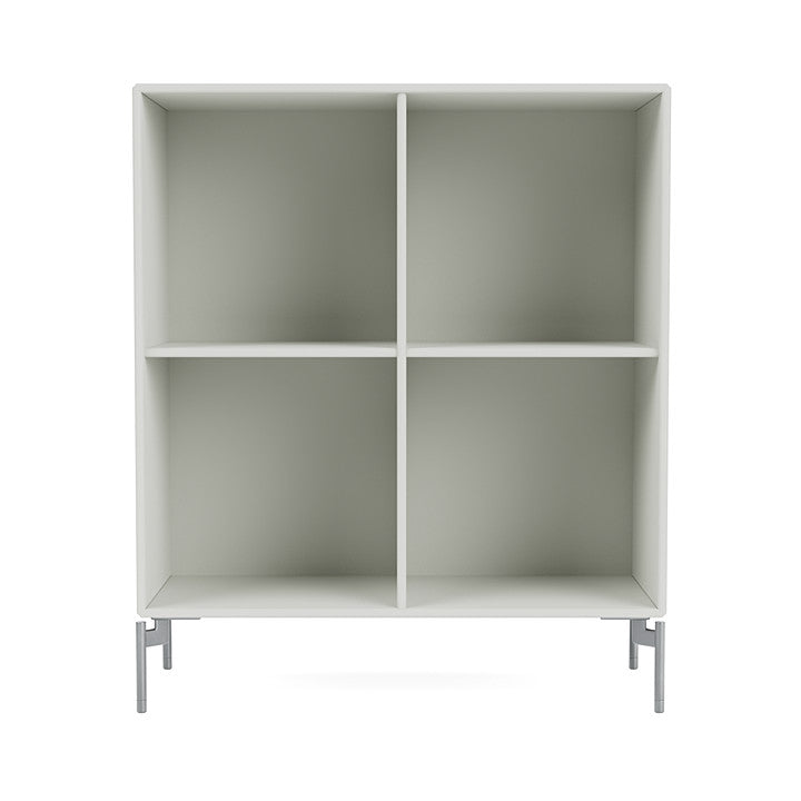 Montana Show Bookcase With Legs, Nordic/Matt Chrome