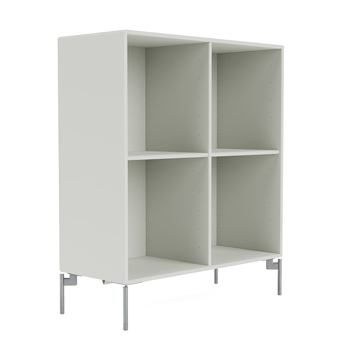 Montana Show Bookcase With Legs, Nordic/Matt Chrome