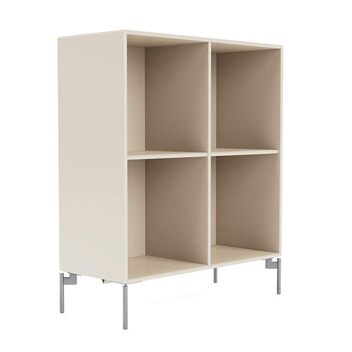 Montana Show Bookcase With Legs, Oat/Matt Chrome