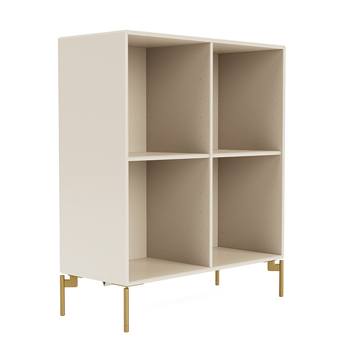 Montana Show Bookcase With Legs, Oat/Brass