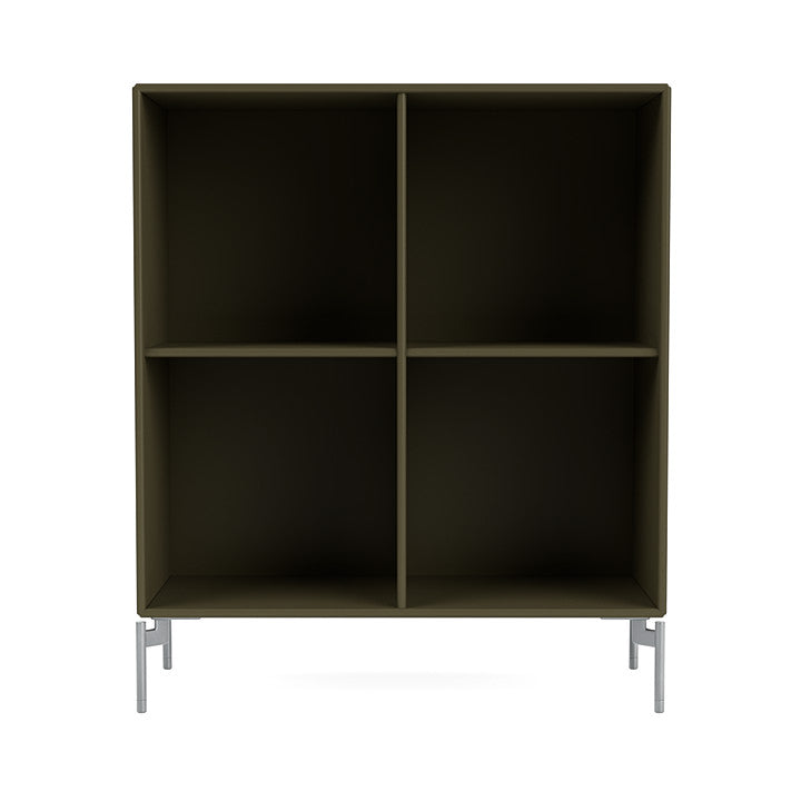 Montana Show Bookcase With Legs, Oregano/Matt Chrome