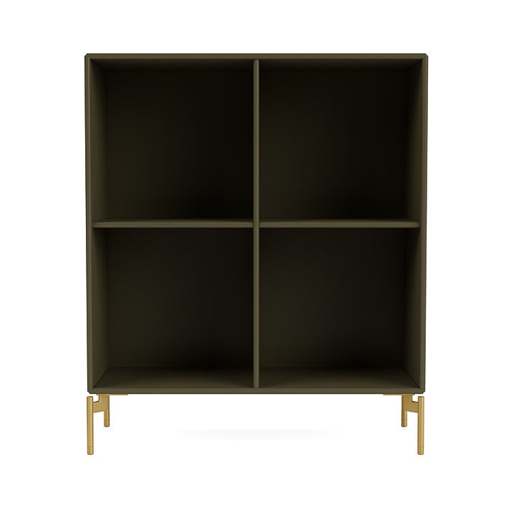 Montana Show Bookcase With Legs, Oregano/Brass