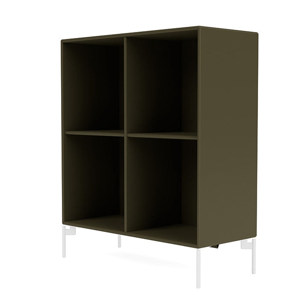 Montana Show Bookcase With Legs, Oregano/Snow White