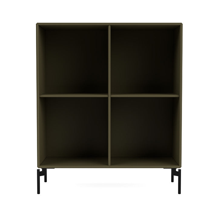 Montana Show Bookcase With Legs, Oregano/Black