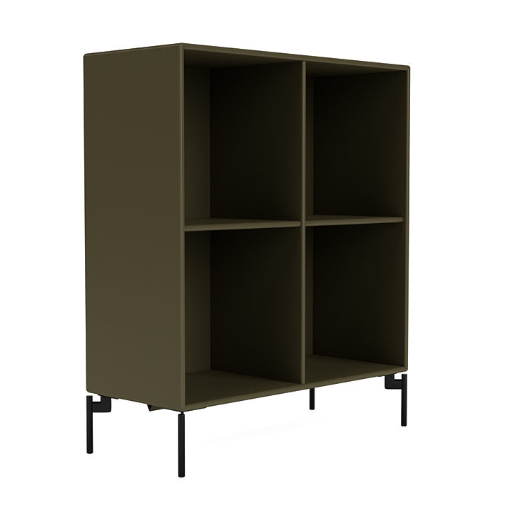 Montana Show Bookcase With Legs, Oregano/Black