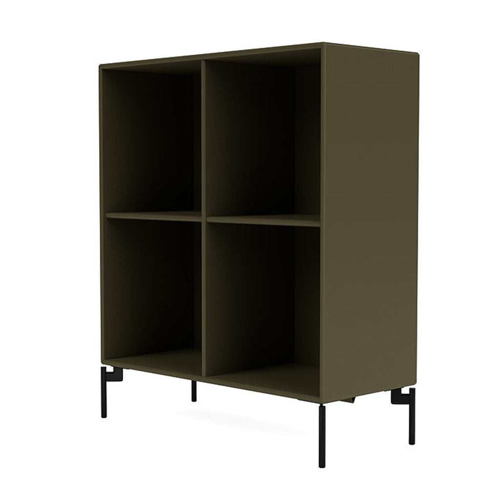 Montana Show Bookcase With Legs, Oregano/Black