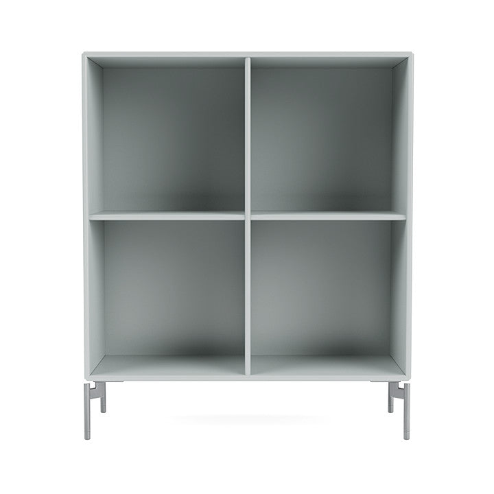 Montana Show Bookcase With Legs, Oyster/Matt Chrome