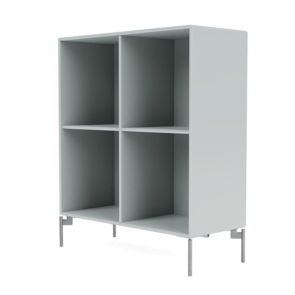 Montana Show Bookcase With Legs, Oyster/Matt Chrome