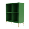 Montana Show Bookcase With Legs, Parsley/Brass