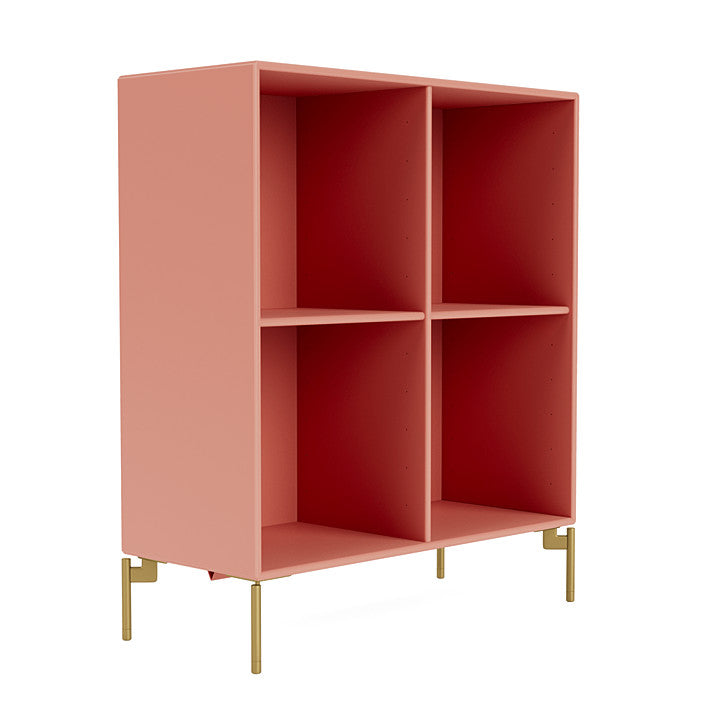 Montana Show Bookcase With Legs, Rhubarb/Brass