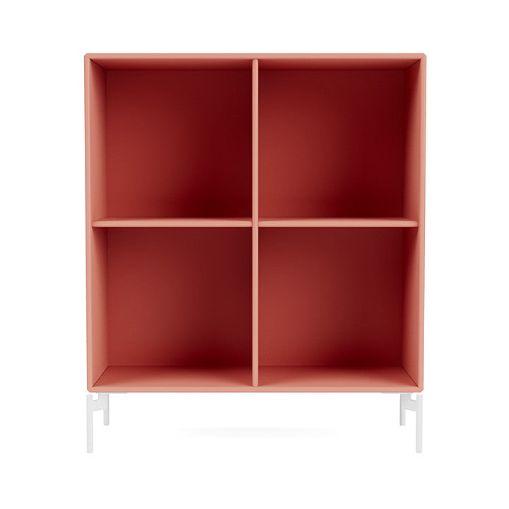 Montana Show Bookcase With Legs, Rhubarb/Snow White