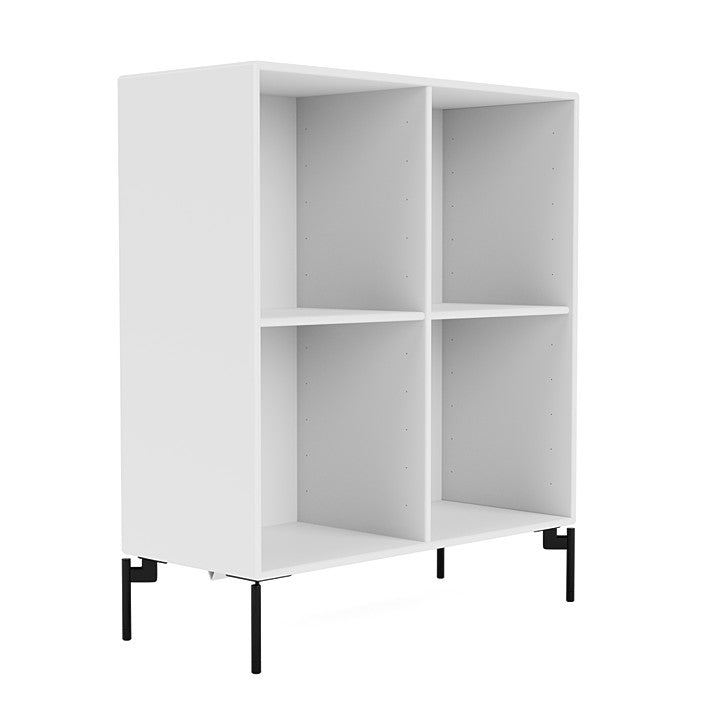 Montana Show Bookcase With Legs, Snow White/Black