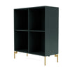 Montana Show Bookcase With Legs, Black Jade/Brass