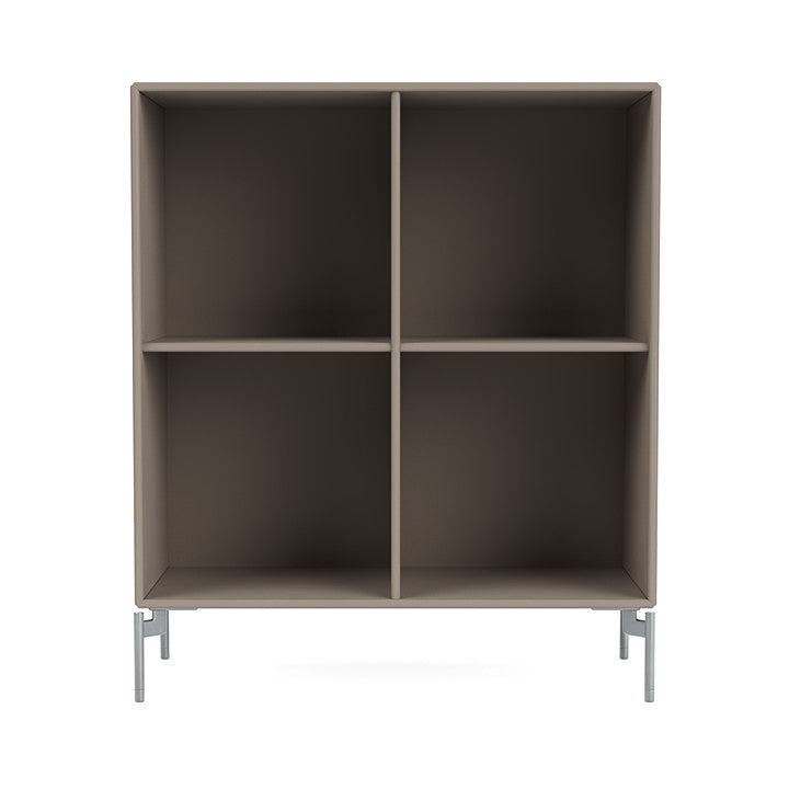 Montana Show Bookcase With Legs, Truffle/Matt Chrome