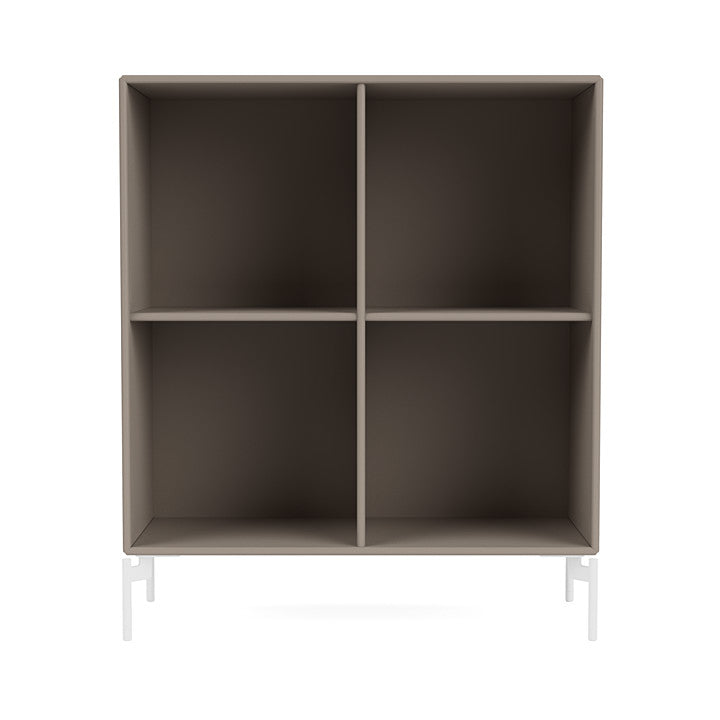 Montana Show Bookcase With Legs, Truffle/Snow White