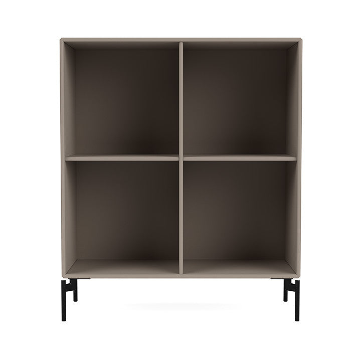 Montana Show Bookcase With Legs, Truffle/Black